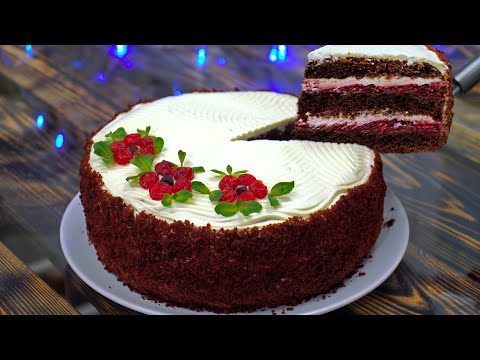 Торт ВИШНЯ в ШОКОЛАДЕ | Бюджетный Торт с Богатым Вкусом | Кулинарим с Таней