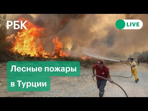Мощные лесные пожары в Турции. Прямая трансляция из Мармариса