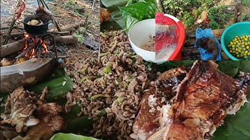 Bữa cơm đạm bạc trên lán nương  ,của anh em đi làm về muộn ...... /Hái lượm miền Bắc 