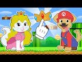 BABY PETS 👸🎮 Kitty Kira plays to dress up as Princess Peach