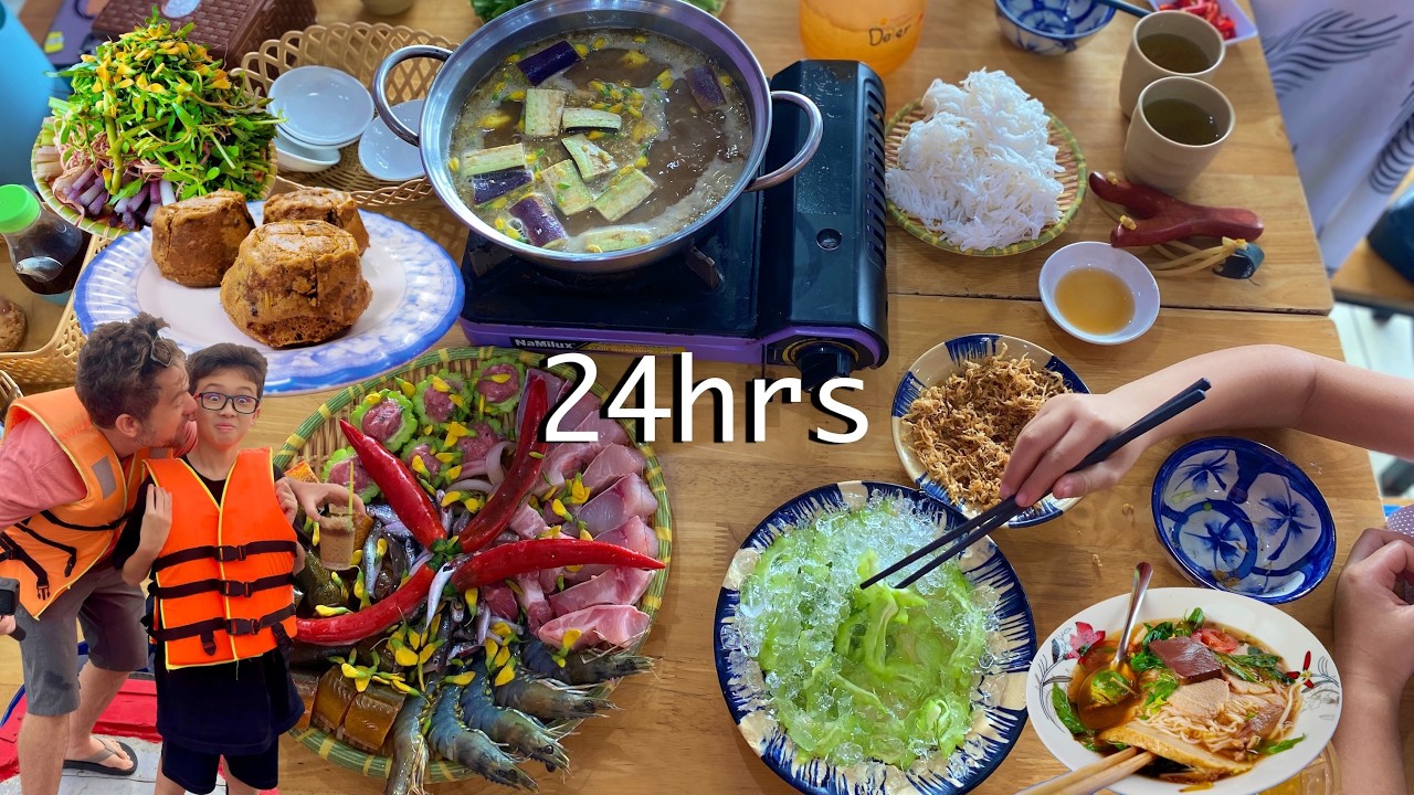 24hrs Eating Southern VIETNAMESE Street Food in the Mekong River City, Can Tho