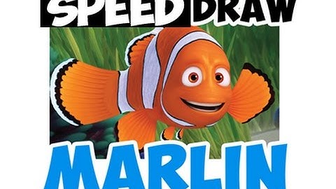 Speed Draw: Marlin The Clown Fish From Finding Nemo and Finding Dory