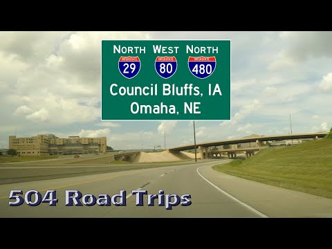 Road Trip #601 - I-29 North - Iowa - Council Bluffs, Detour into Omaha, Nebraska (Mile 47 to 65)