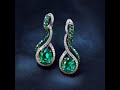 Vidéo: Boucles d'oreilles avec émeraudes et diamants - Bijoux 3D CAD