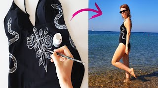 Fabric Paint Extreme Water Test - customizing swimsuit and swiming in it 🌊 by Daria Kurtulmuş 4,051 views 2 years ago 11 minutes, 38 seconds