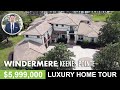 Windermere luxury mansion tour  pending sale 5999000  keenes point  orlando realtor