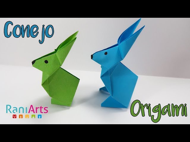 🐰 CONEJO de origami fácil para niños y mayores - Origami de animales  fáciles 