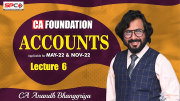 CA Foundation Accounts Face to Face batch lec 6 by CA ANAND BHANGARIYA