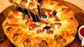 ✨You Won’t Believe How Easy & Tasty This Stuffed Pizza Is! So Soft & Delicious 🍕🔥 screenshot 3
