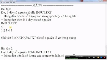 [Lập trình C/C++] Bài 54. Đọc 1 mảng số nguyên từ file - tập tin