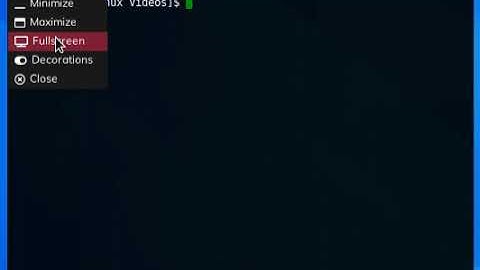 Labwc Wayland Compositor : Client menu.