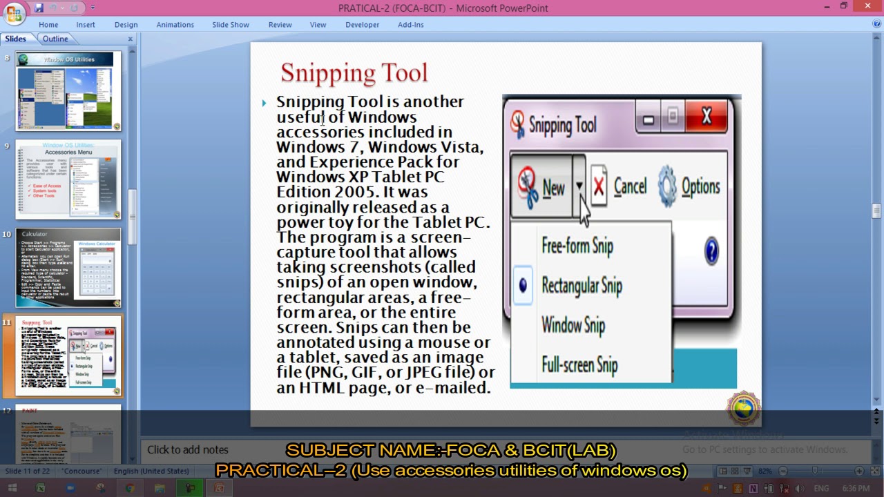 FOCA-BCIT PRACTICAL-2(Use accessories utilities of windows os)