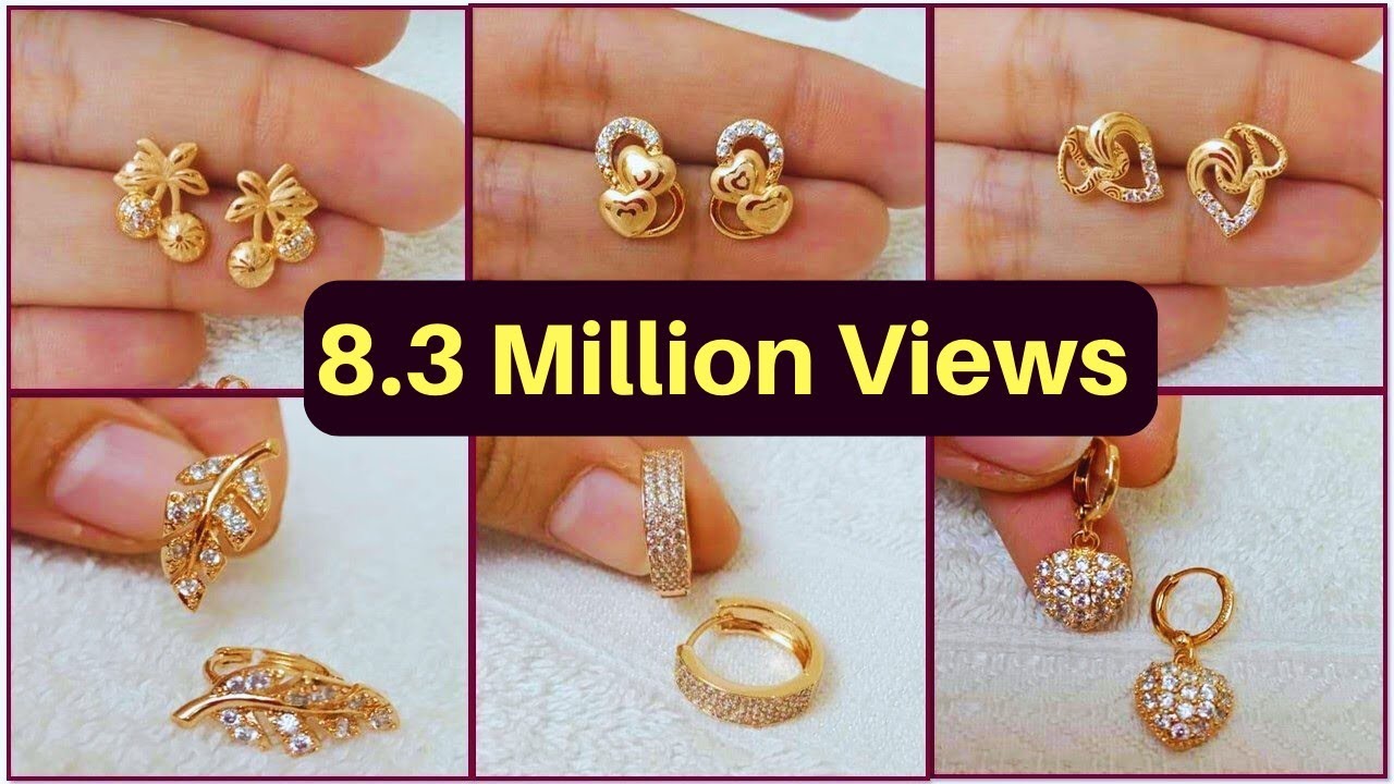 Top 82+ earring simple gold design super hot - esthdonghoadian