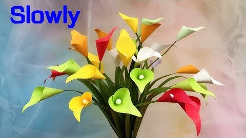ABC TV | How To Make Easy Calla Lily Paper Flower (Slowly) - Craft Tutorial