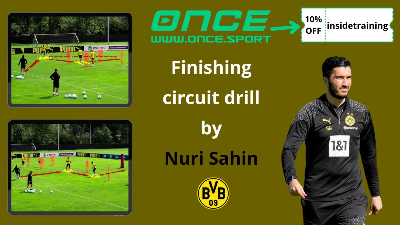 Borussia Dortmund - finishing circuit drill by Nuri Şahin