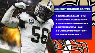 Who Were the New Orleans Saints Top Performers in Win vs. Browns | PFF Grades Breakdown