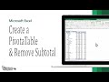How to Use Pivot Table in Excel and Remove Subtotal | learning Digital