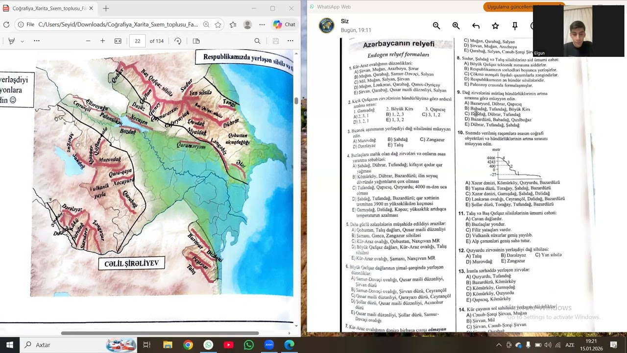 Azərbaycanin relyefi endogen relyef formalari