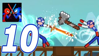 Spider Stickman Fighting - Supreme Warriors - Gameplay Walkthrough Part 10 - SUPER SOLDIER (Android) screenshot 3