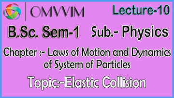 B.Sc.Sem-1 | Physics | Laws of Motion and Dynamics of System of Particles | Elastic Collision