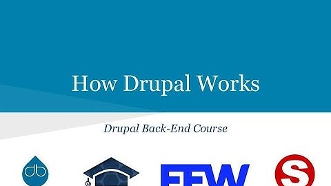 Drupal Back End Course Lesson 1 - How Drupal Works