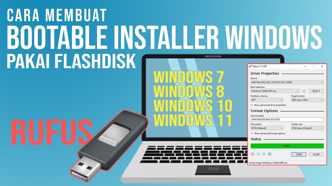 Cara Membuat Bootable Windows di Flashdisk menggunakan Rufus