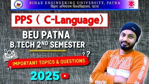 BBU Patna B.Tech PPS (C-Language) Important Question #beupatnaexam #beupatna #electricalboysunny 