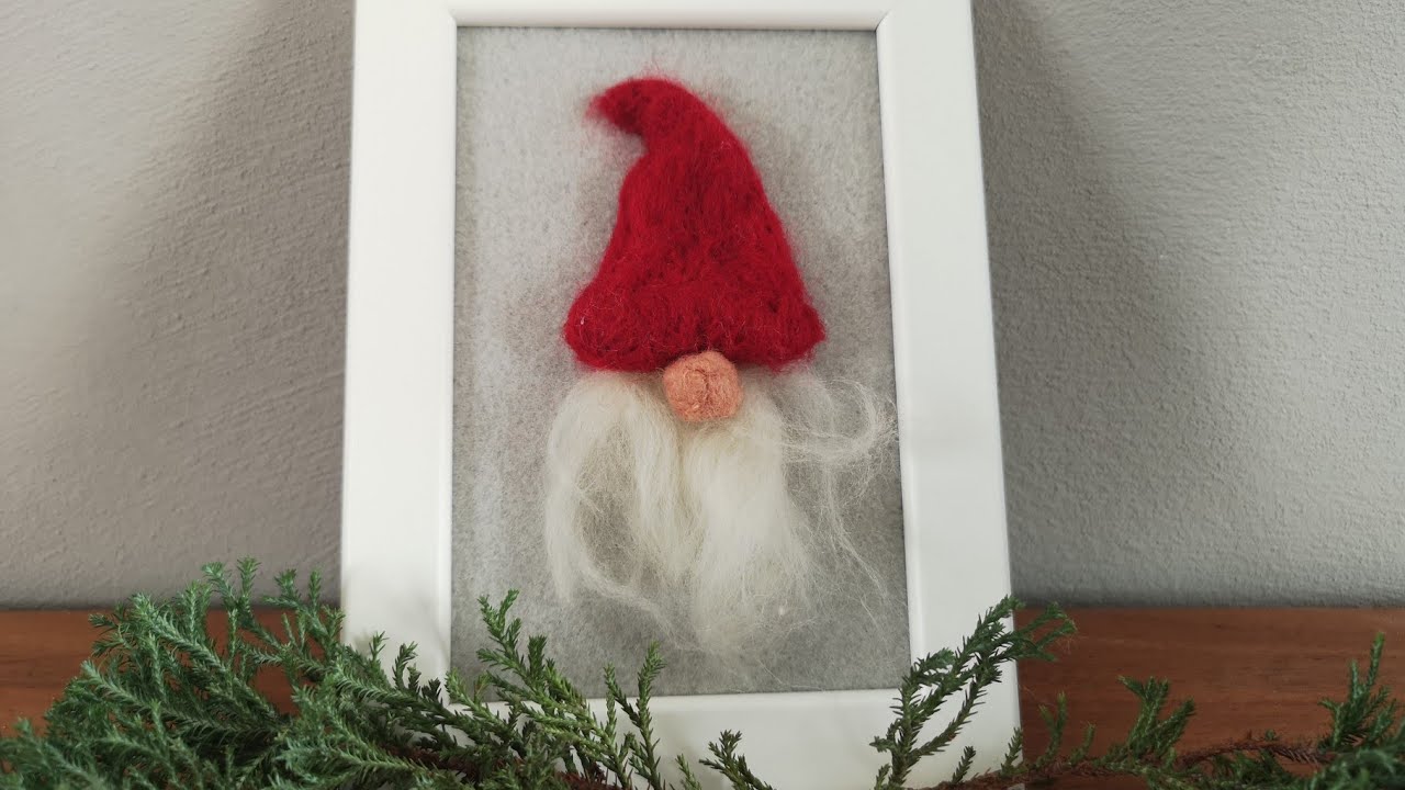 Weihnachtswichtelbild filzen