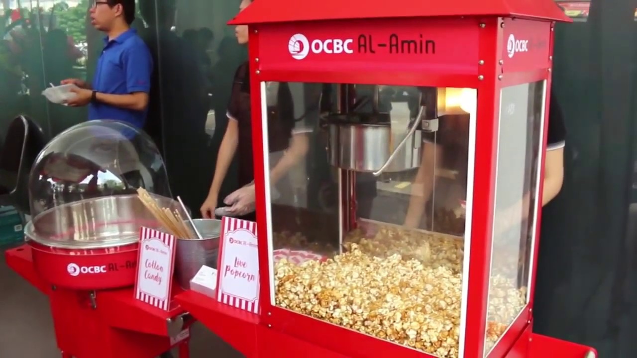 Maquina de palomitas y maquina de algodon de azucar de alquiler Barcelona -  YouTube