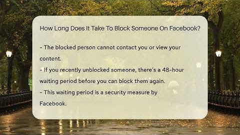 How Long Does It Take To Block Someone On Facebook? - Everyday-Networking