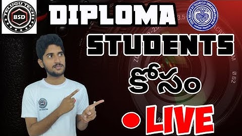 DIPLOMA STUDENTS LIVE WITH BSD TELUGU TECH