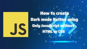 How to create a dark mode button using only JavaScript without HTML or CSS #javascript #darkmode