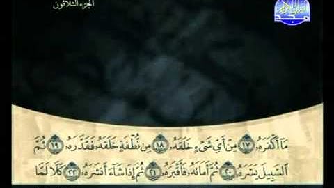 سورة عبس الشيخ علي الحذيفي