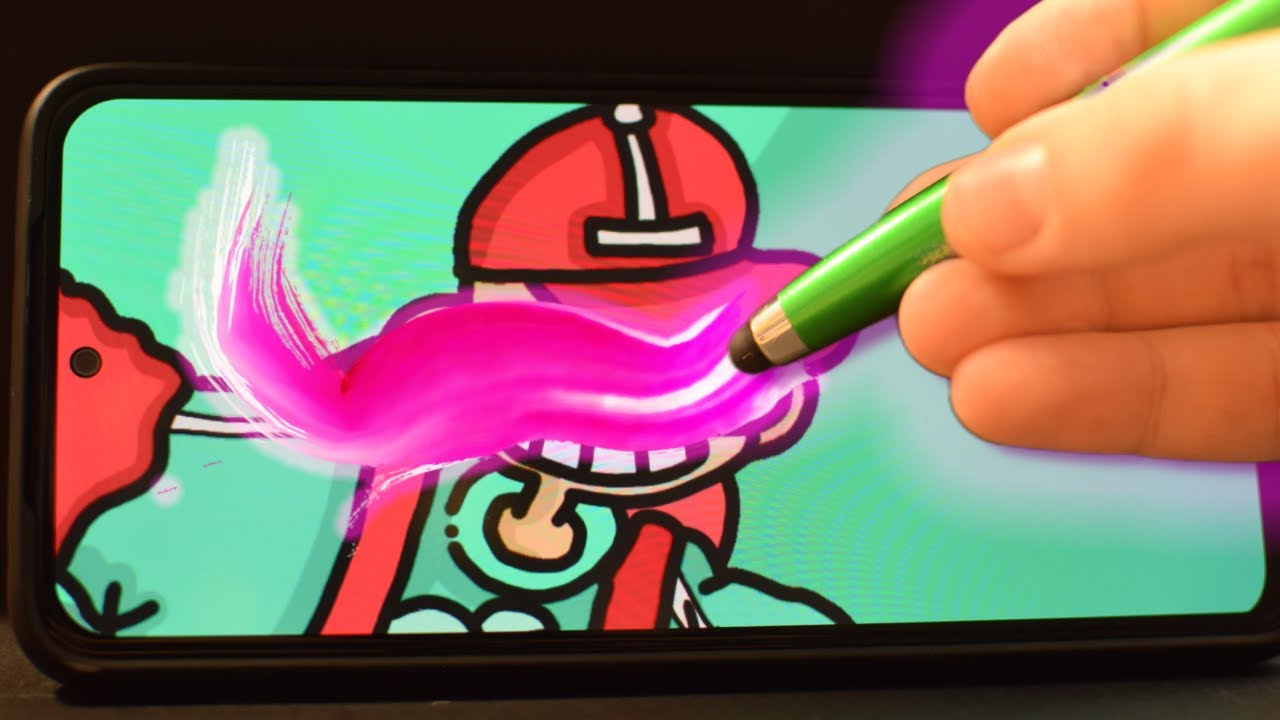 ARTIST draws on a PHONE for the FIRST TIME! 😲