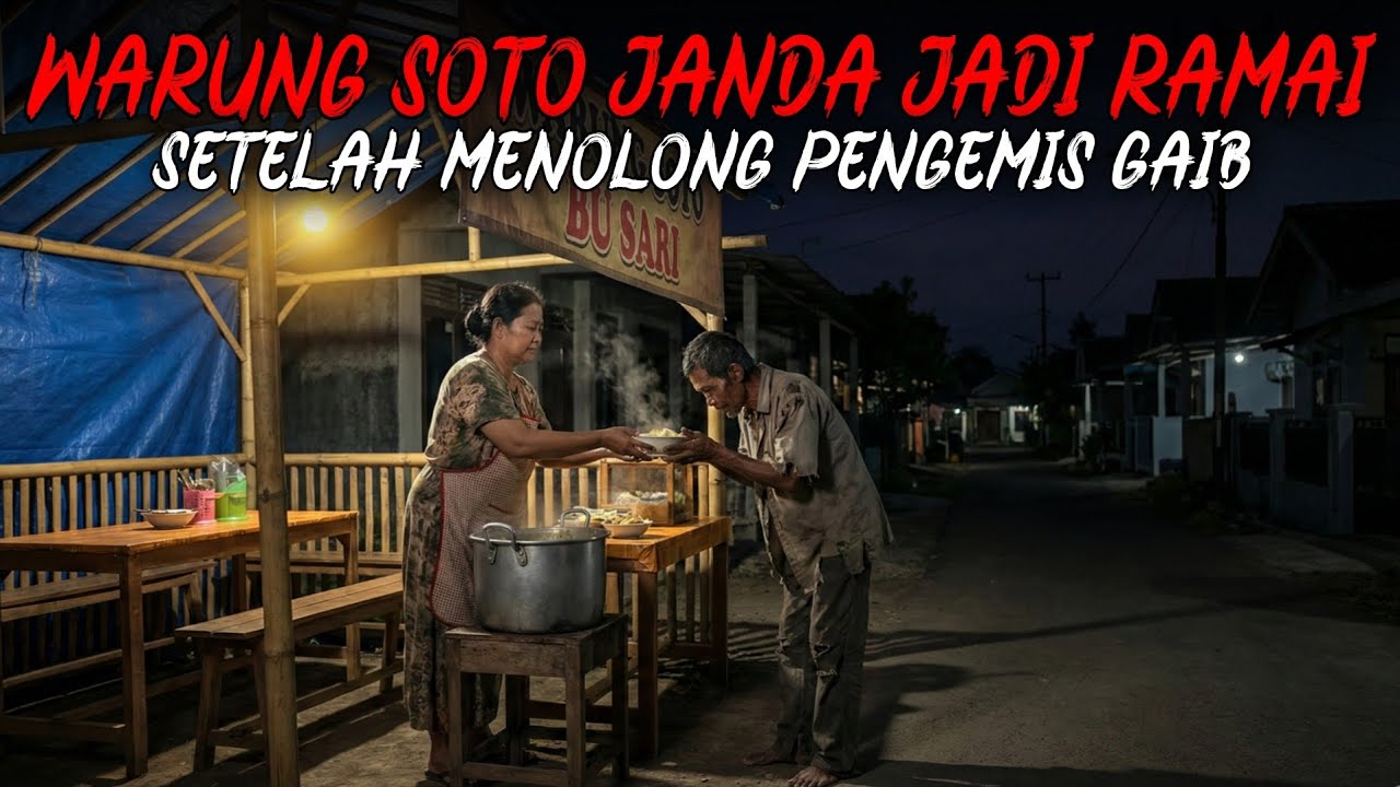 KISAH NYATA‼️WARUNG SOTO AYAM LAMONGAN JADI RAMAI SETELAH MENOLONG PENGEMIS GAIB