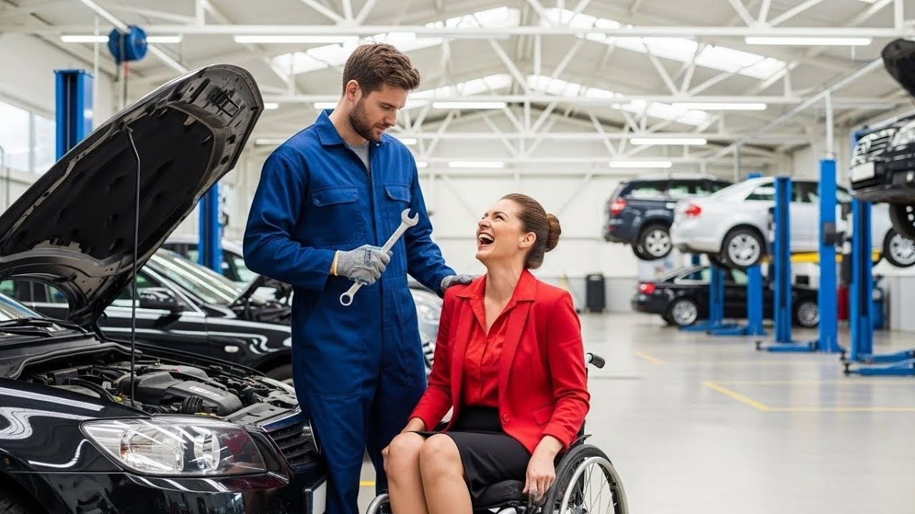 «Te haré volver a caminar», dijo el mecánico. La millonaria se rip pero luego se detuvo por completo
