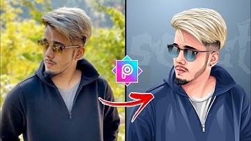 Cartoon Photo Editing New Concept || Cartoon Portrait Logo || PicsArt Tutorial