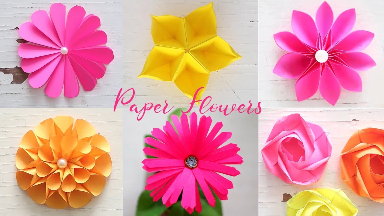 6 Easy Paper Flowers, Flower Making