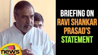 Anand Sharma Press Briefing On Law Minister Ravi Shankar Prasads Statement Mango News