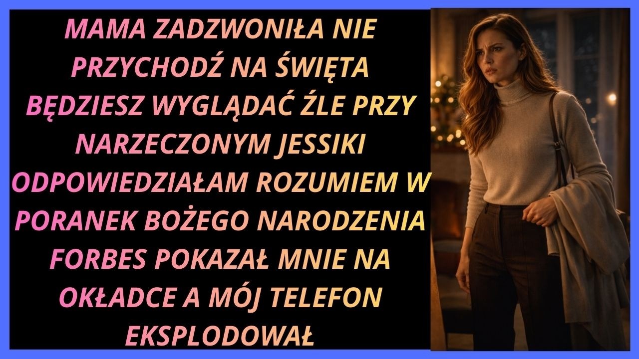 mama powiedziała pomiń święta jesteś zbyt żenująca a potem okładka forbes spadła na stół dziś