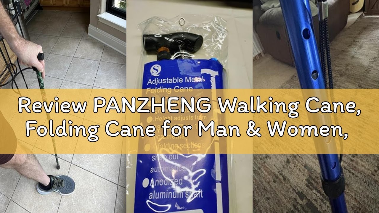 Review PANZHENG Walking Cane, Folding Cane for Man & Women, Portable Lightweight | 5-Level Adjustabl