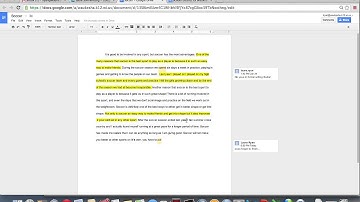 Giving students formative feedback using google docs