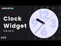 Functional Android Clock Widget using HTML CSS JS