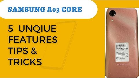 Samsung A03 Core Top 5 Hidden Features || Samsung A03core Tips & Trick In Hindi