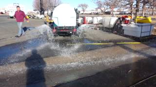 Road wet down nozzles