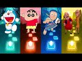 😱😍🔥 Doraemon vs Shinchan vs Hattori: Tiles Hop Mega Challenge! 🎵 😱😱