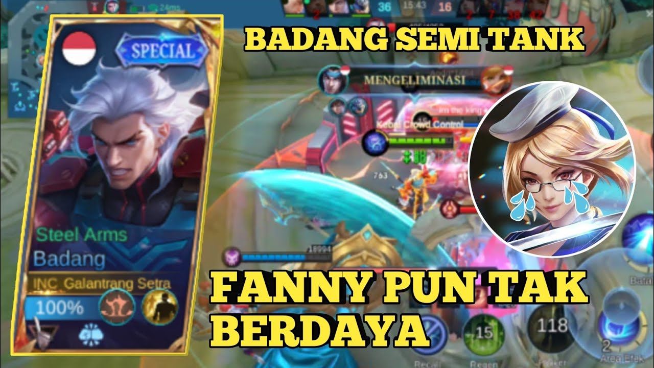 Badang gameplay | Fanny auto tak bisa gerak 