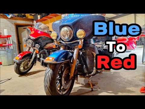 Picking Up The Red Electra Glide