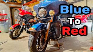 Picking Up The Red Electra Glide