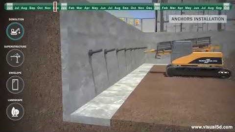 Section views: 4d construction animation